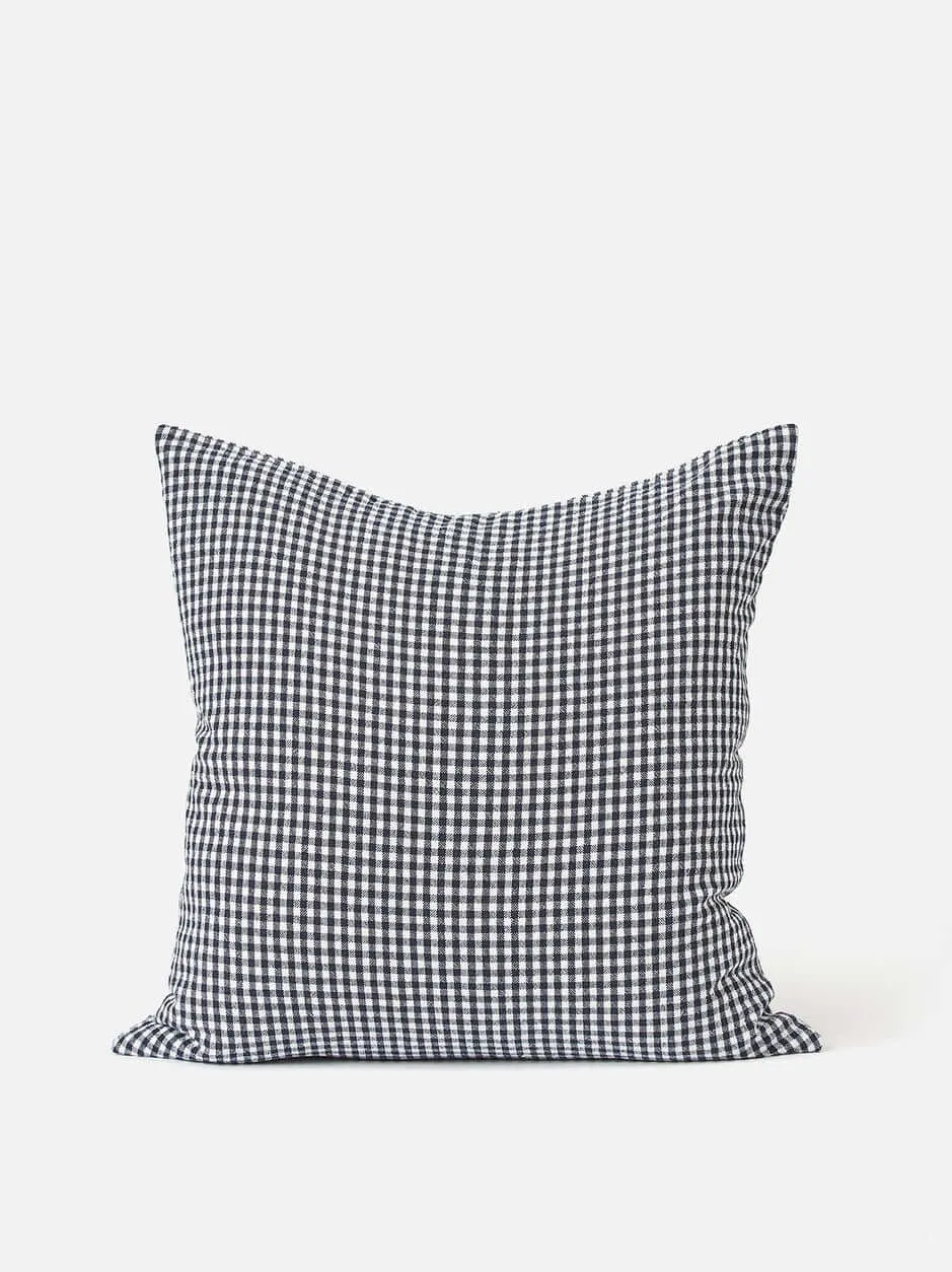 CITTA GINGHAM WASHED COTTON CUSHION
