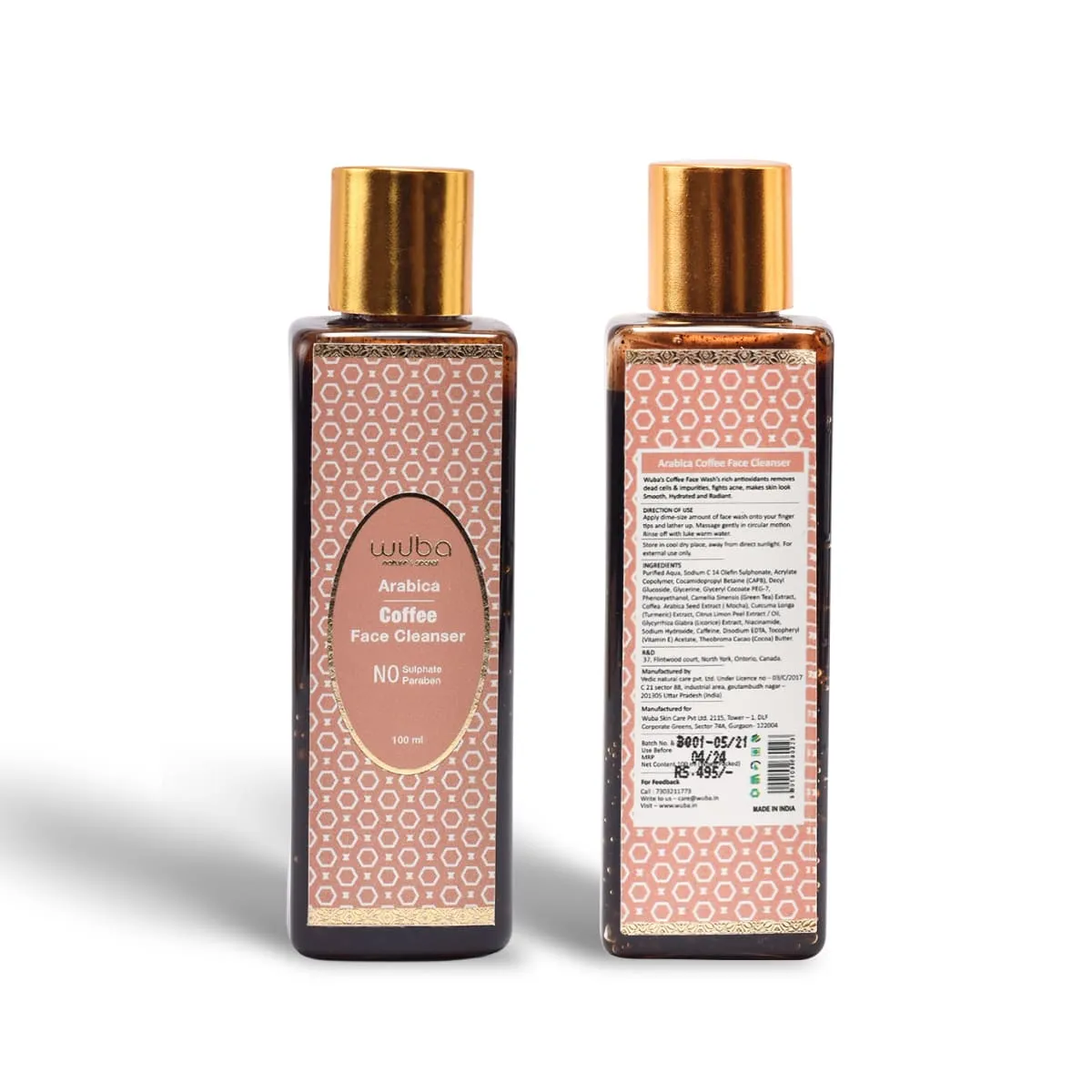 Coffee Face Wash to Remove Tan, Dead Skin and Deep clean - 100ml