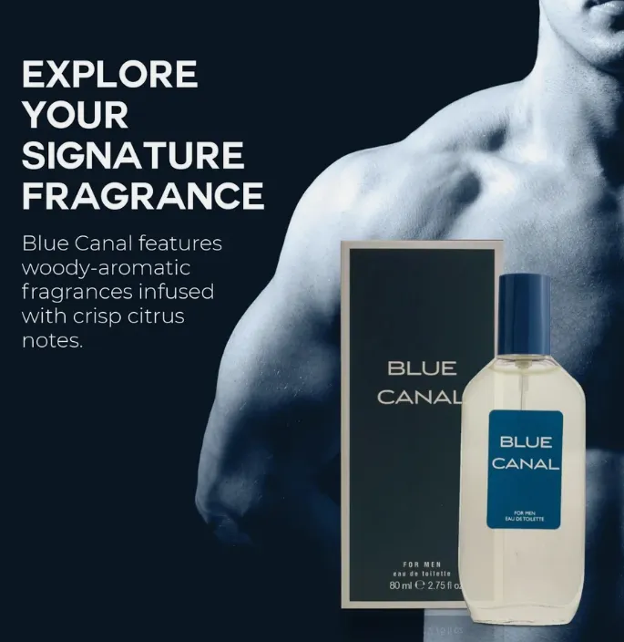 Cologne For Men INSPIRED by BLEU DE CHANEL'S For Men - Grapefruit, Lemon, Mint, Bergamot - Woody, Aromatic, Fresh, Citrusy (2.75 fl oz / 80 ml)