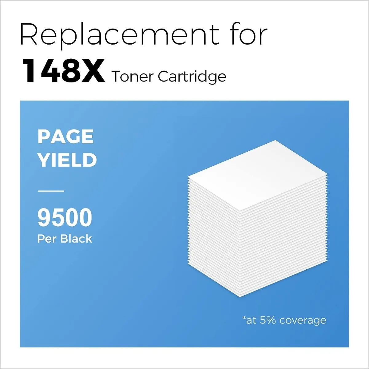 Compatible HP 148X Toner Cartridge W1480X Black High Yield 1-Pack myCartridge