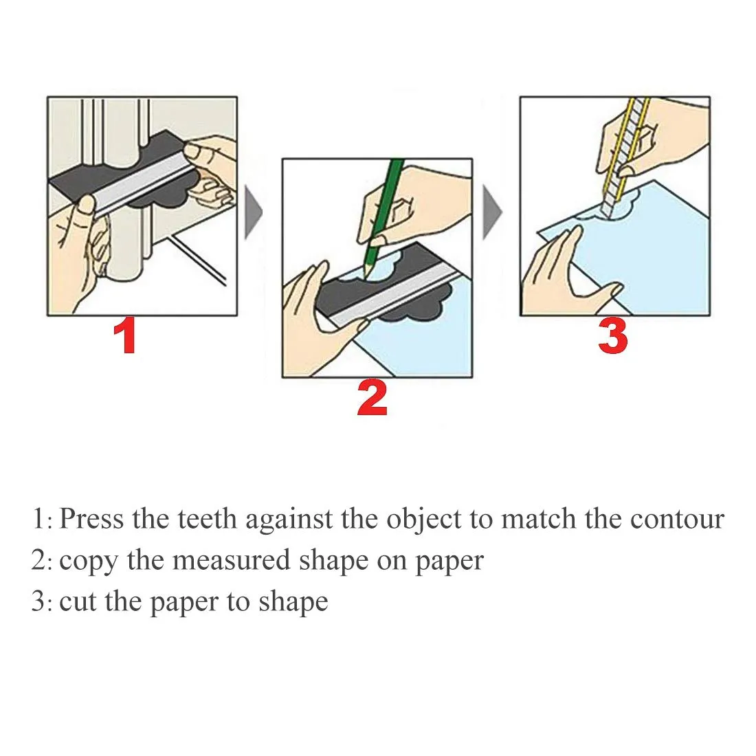 Contour Gauge Plastic Profile Copy Contour Gauges