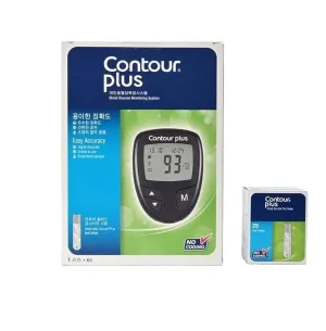 Contour Plus Blood Glucose Monitoring System with 25 Test Strips Kit