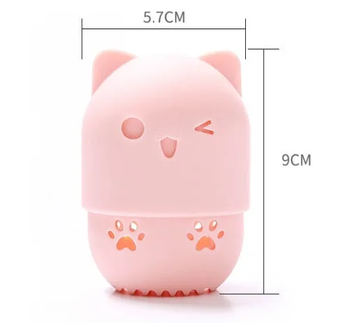 Cosmetic Sponge Silicone Cosmetic Blender Sponge Box Holder