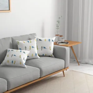 Cotton Cushion Covers, Throw pillow for couch- Humming Bird Blue