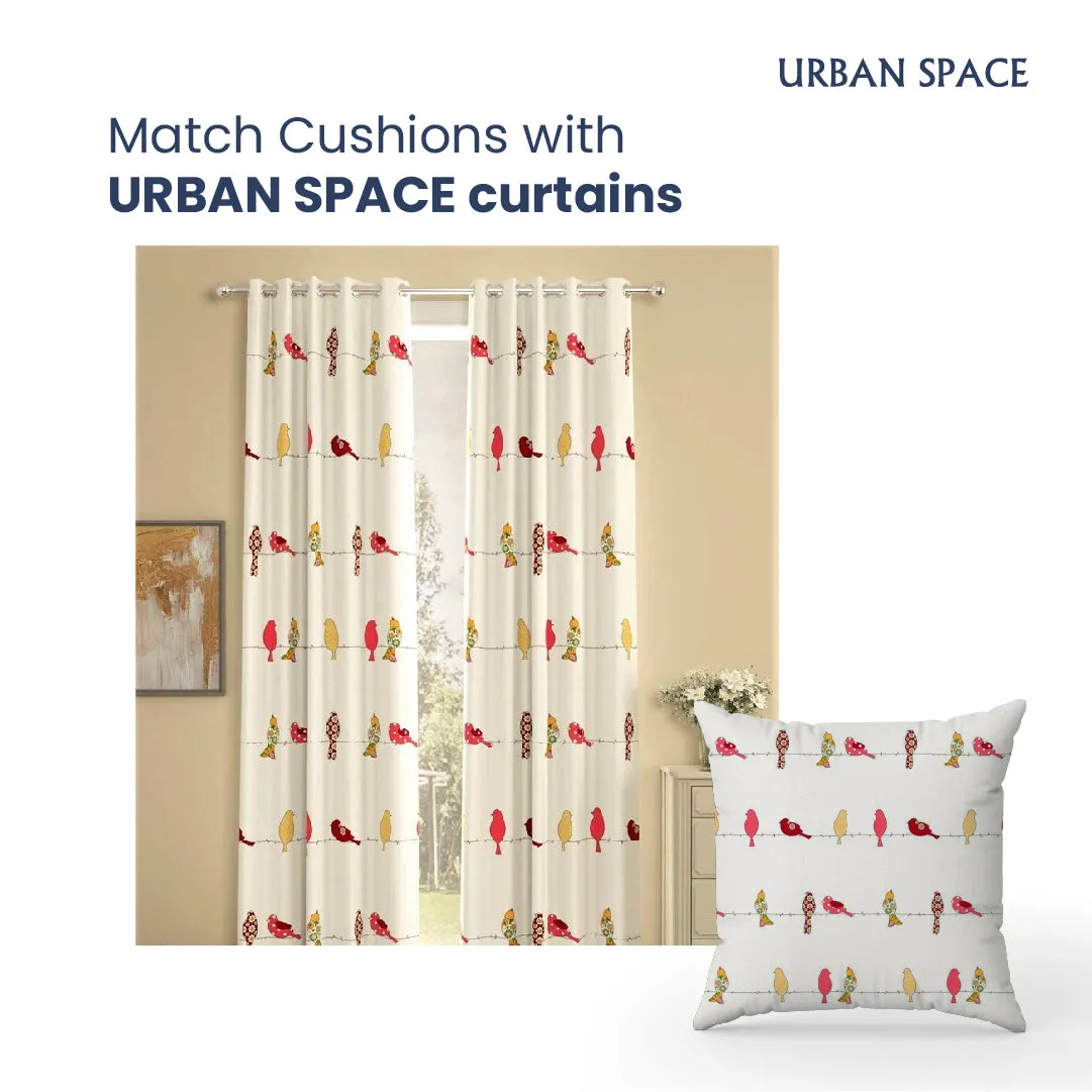 Cotton Cushion Covers, Throw pillows for couch- Humming Bird Red