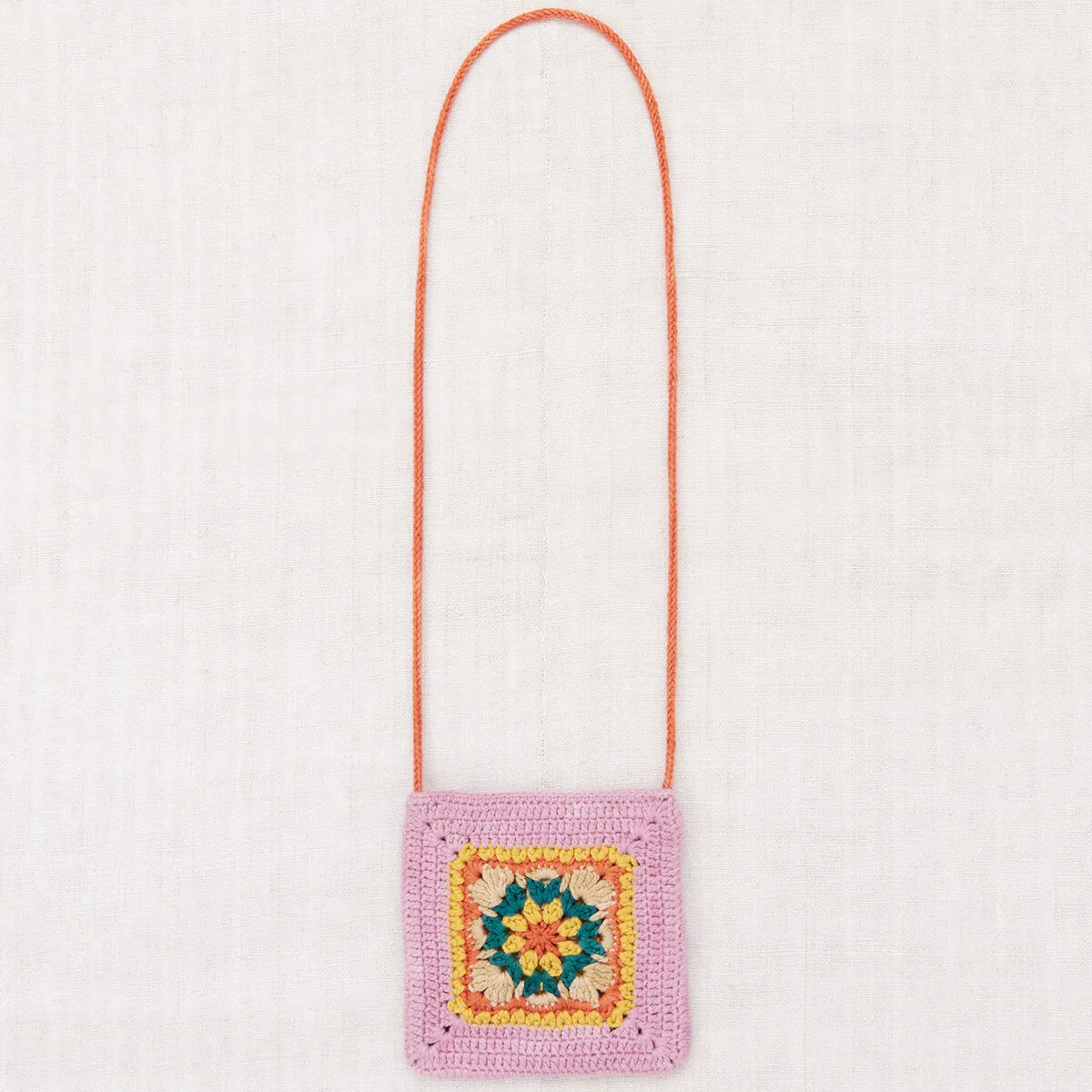 Crochet Afghan Bag in Spring Gamberetto by Misha & Puff