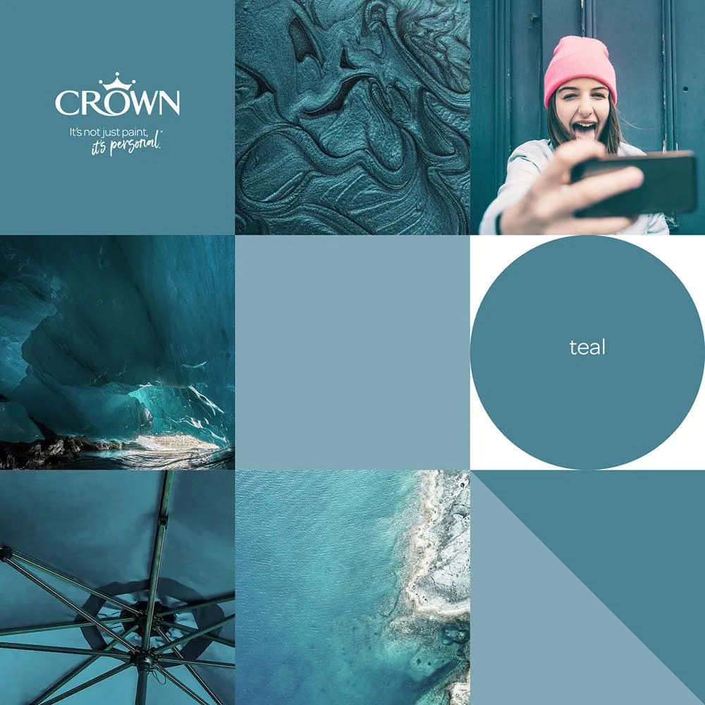 Crown Walls & Ceilings Matt Emulsion Paint | Teal