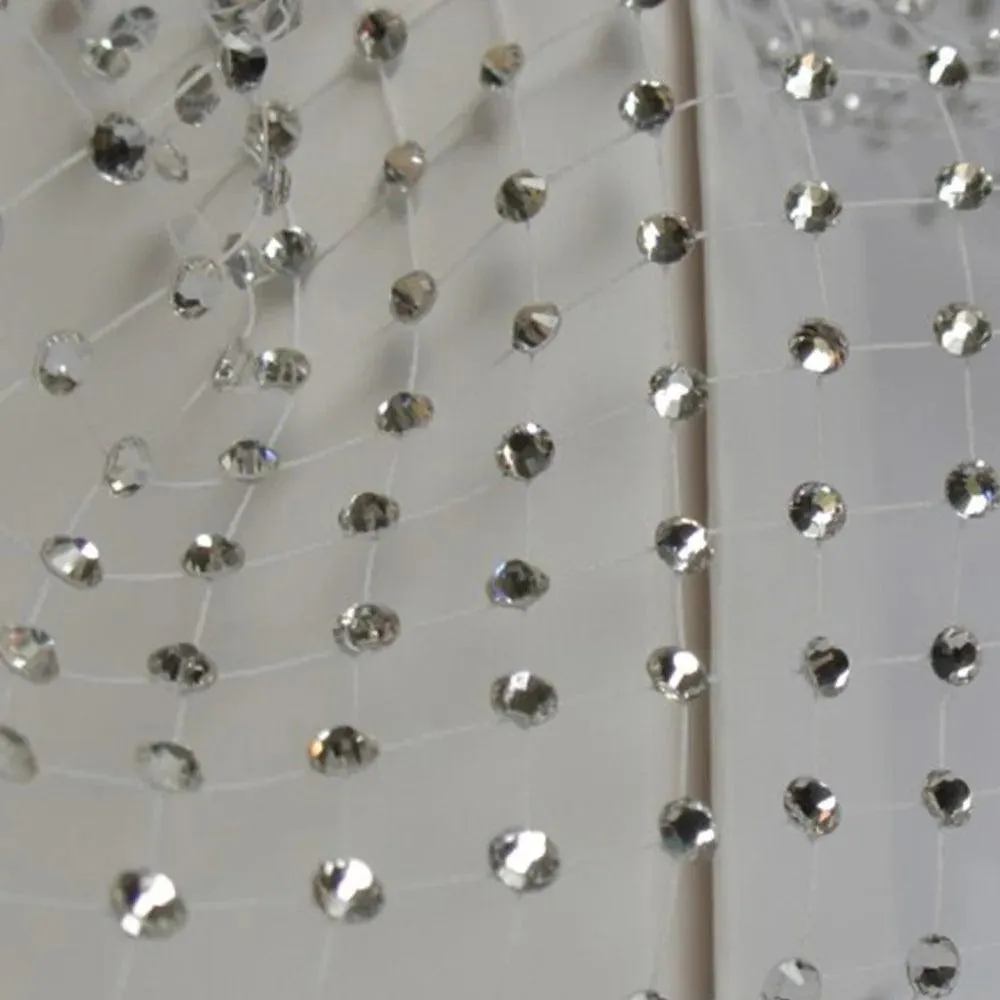 Crystal Elegance Rhinestone Mesh Face Mask by Stonefans