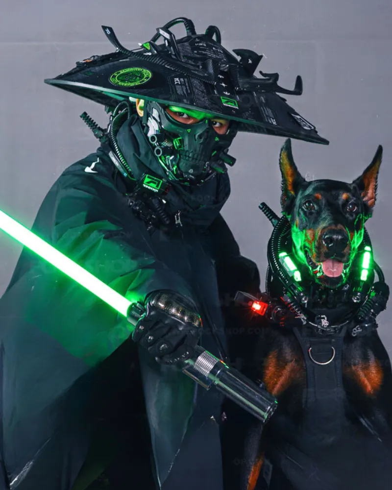 Cyberpunk Skull Half Face Mask