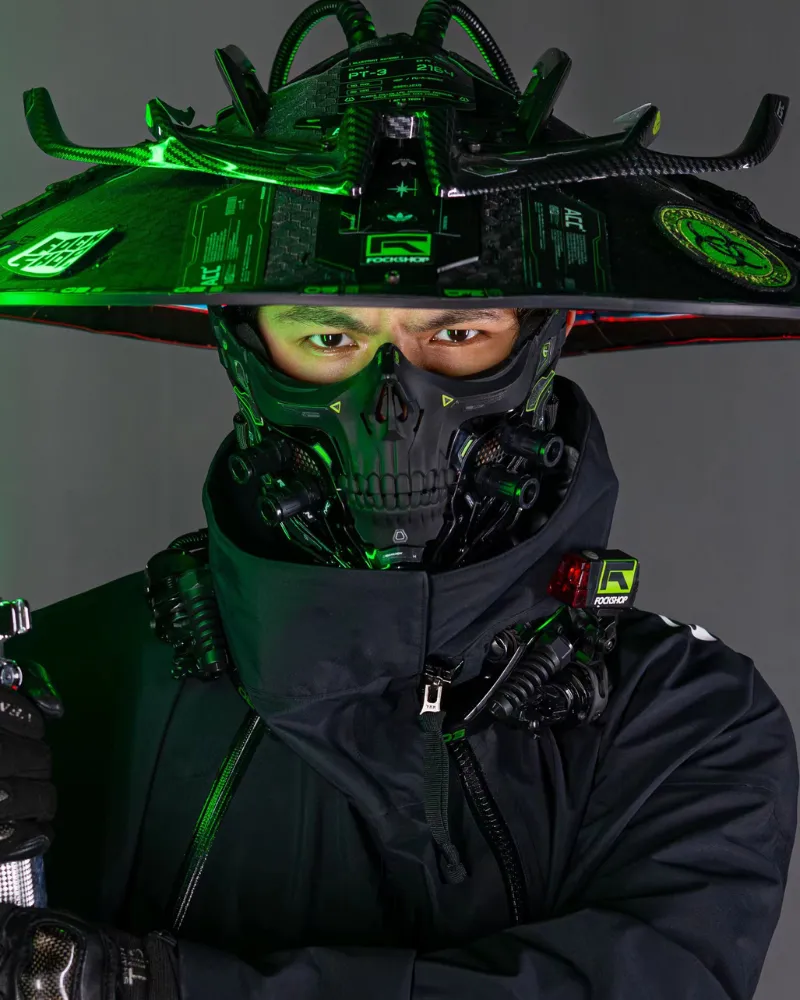 Cyberpunk Skull Half Face Mask