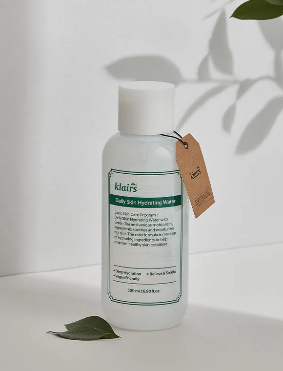 DEAR KLAIRS daily skin hydrating water  تونر البشرة المرطب بماء الشاي الاخضر