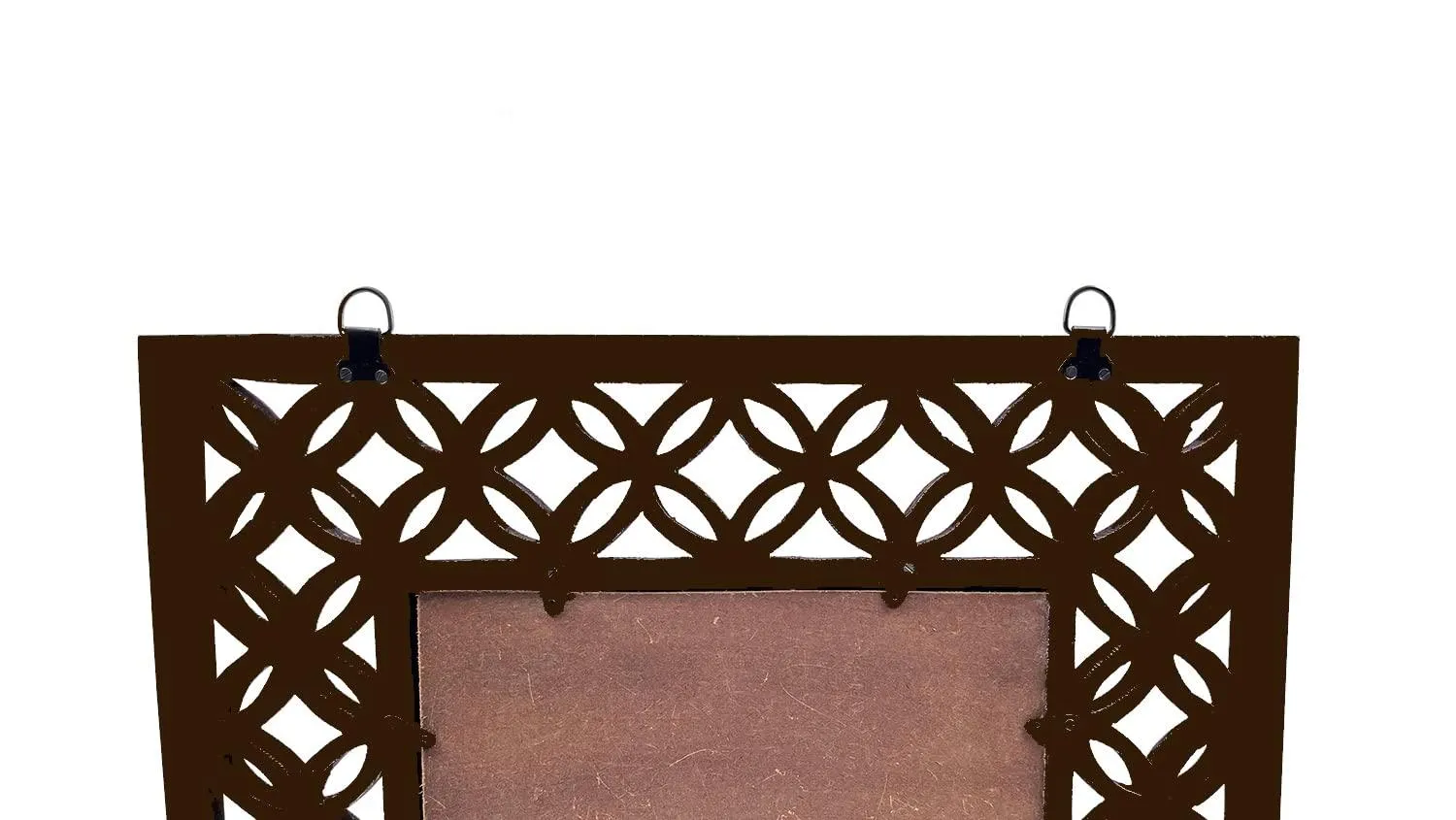 Decorative & Hand Crafted Wooden Wall Mirror in Walnut Finish ( 45 x 45 cm)