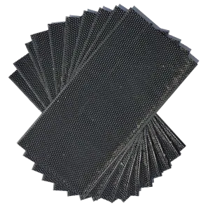 Deep, Black Plastic Foundation with Double Beeswax
