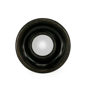 Deep Framed Mini Black Convex Mirror 16 cm