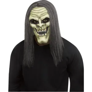 Demon Vampire Mask Green - Grey