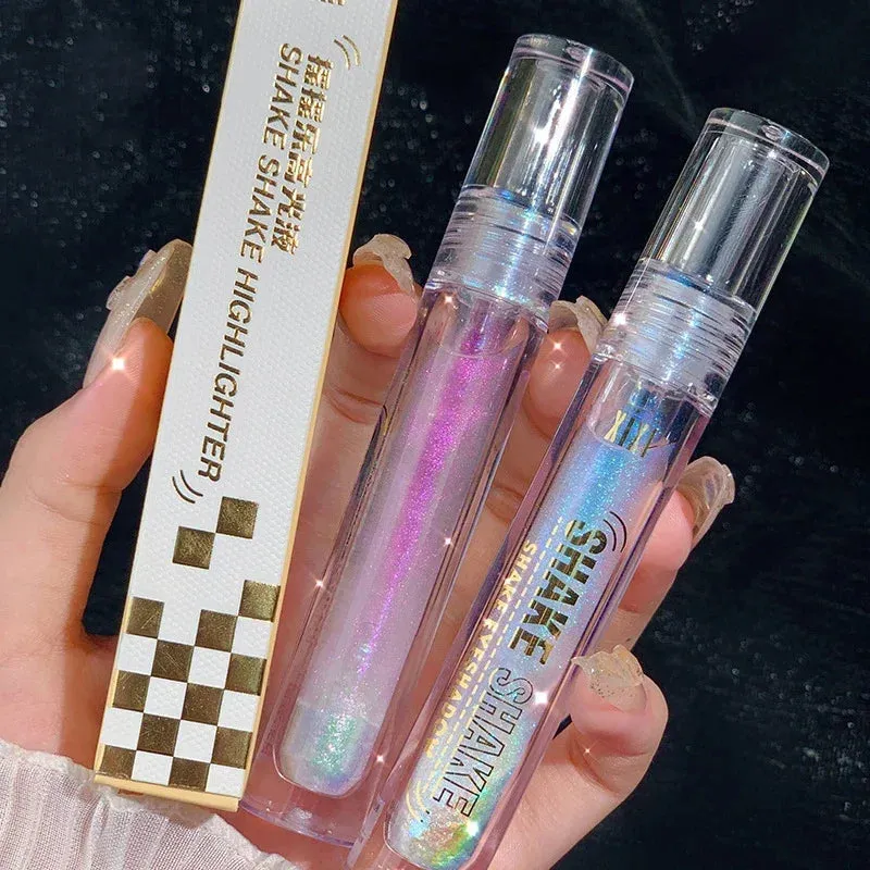 Diamond Glitter Liquid Eyeshadow Highlighter - Lying Silkworm, Shiny, Brightening Makeup. Waterproof and Long-Lasting Women's Beauty Tools.