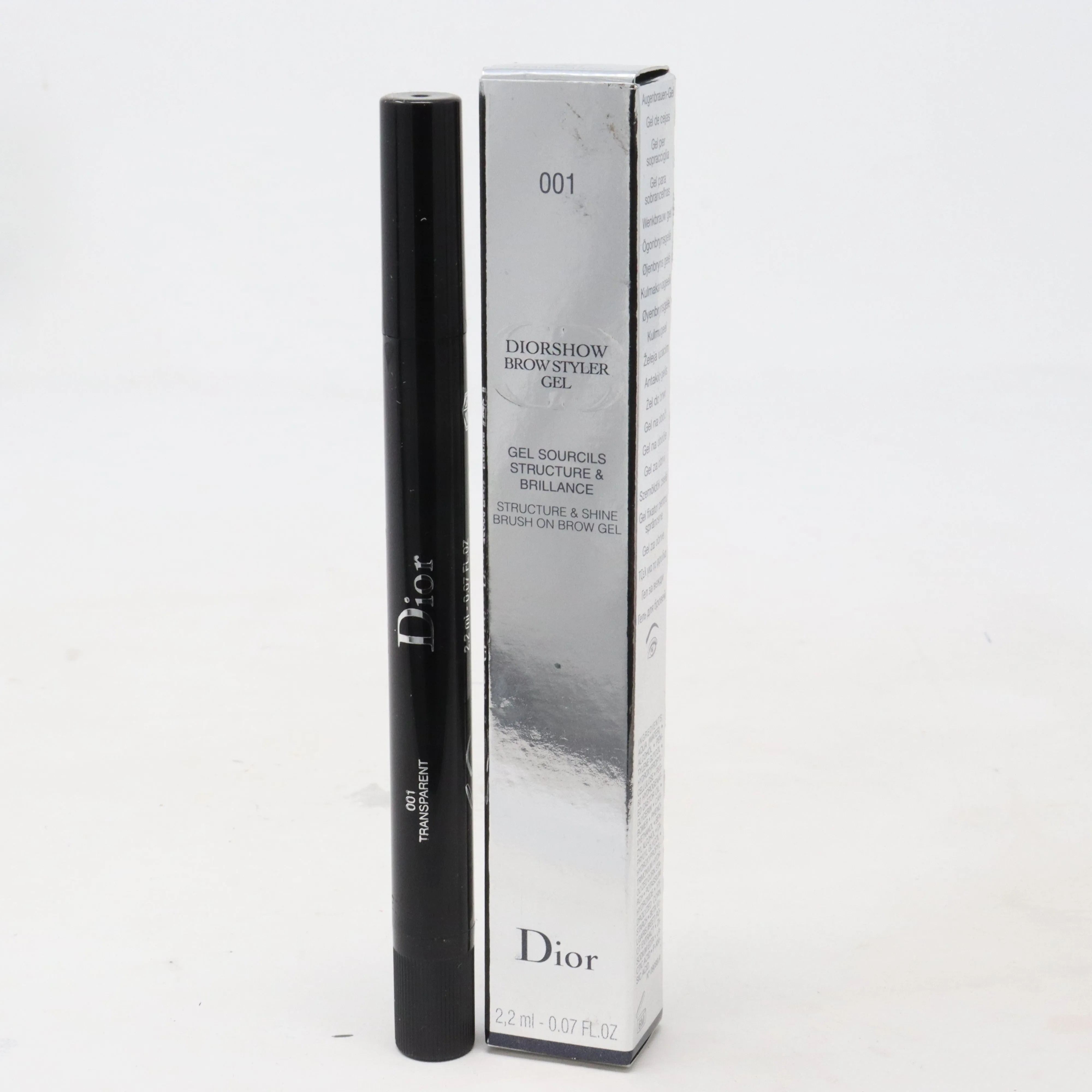 Dior Diorshow Eyebrow Styler Gel 001 Transparent 0.07oz/2.2ml New With Box