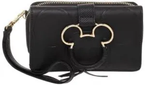 Disney Mickey Mouse Gold Metal Charm Wristlet Wallet