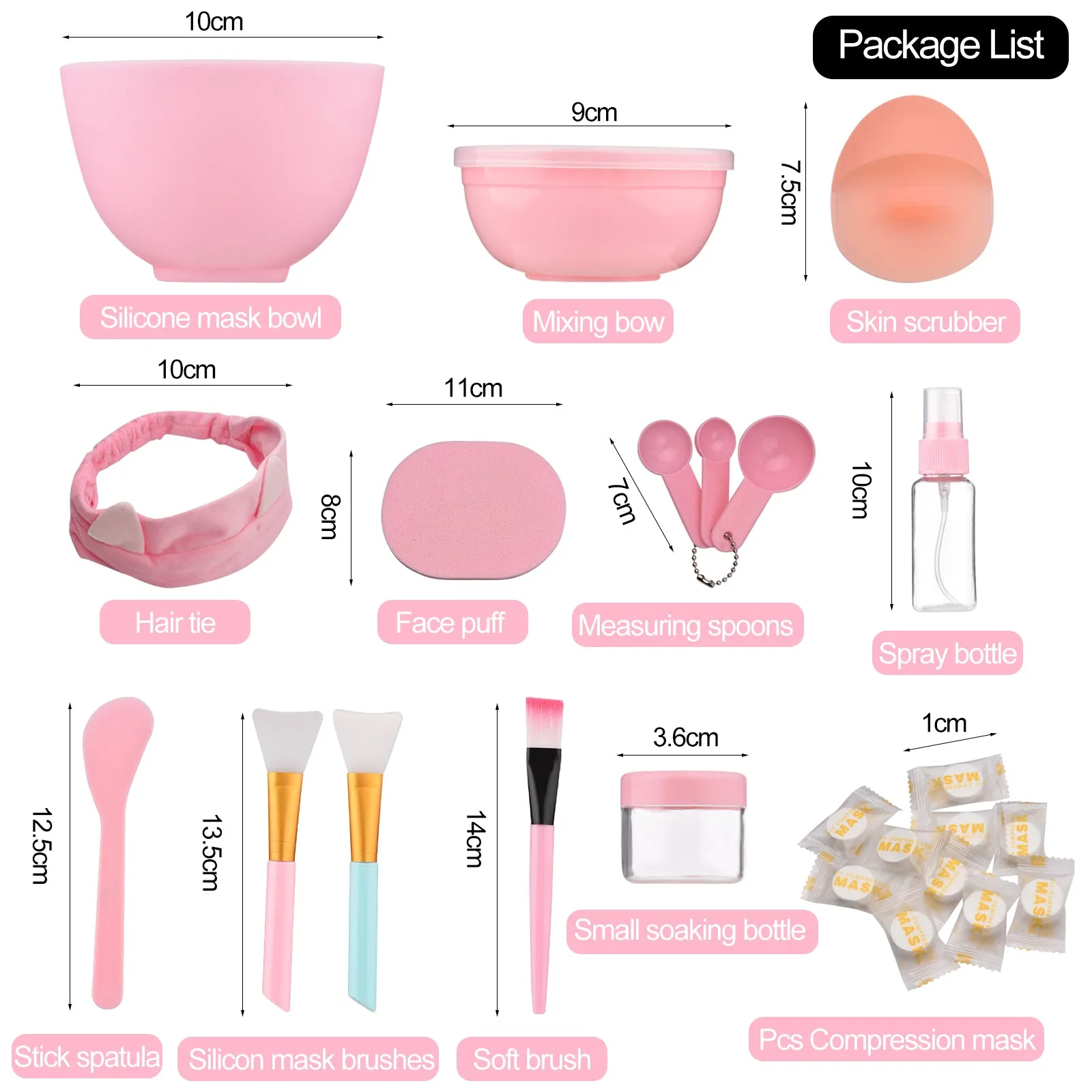 DIY Facemask Mixing Bowl Set - 24 Piece