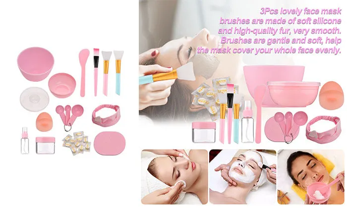 DIY Facemask Mixing Bowl Set - 24 Piece