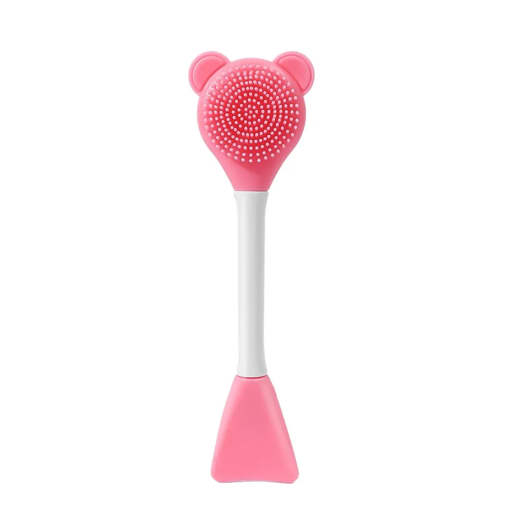 Double-Head Silicone Facial Mask Brush - Home Makeup Tool