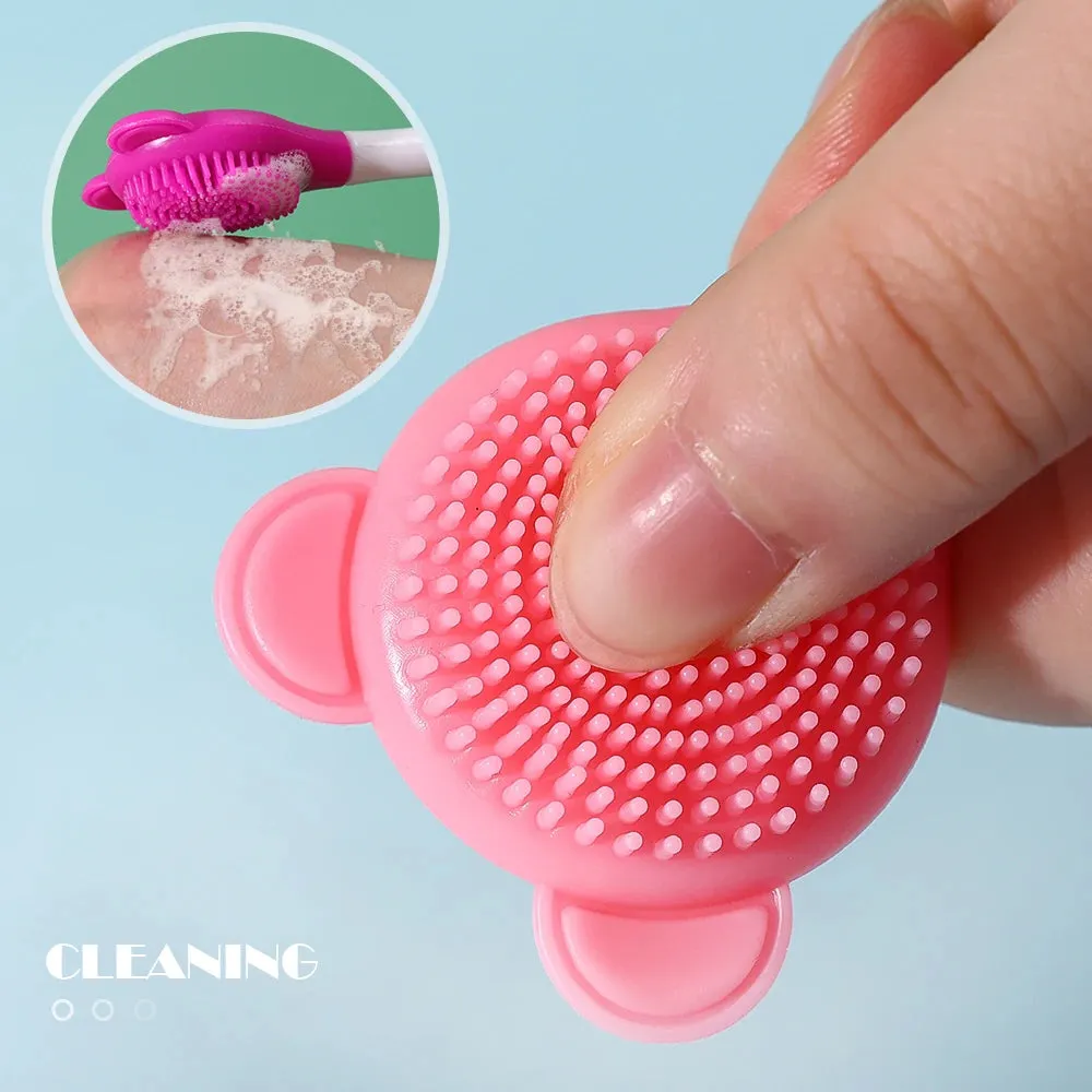 Double-Head Silicone Facial Mask Brush - Home Makeup Tool