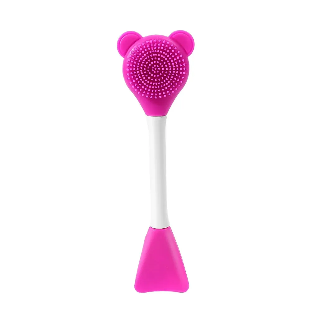 Double-Head Silicone Facial Mask Brush - Home Makeup Tool