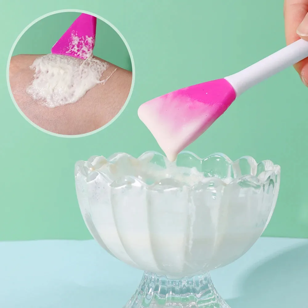 Double-Head Silicone Facial Mask Brush - Home Makeup Tool