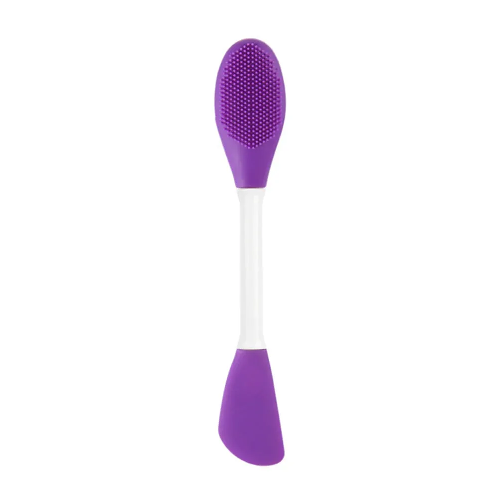 Double-Head Silicone Facial Mask Brush - Home Makeup Tool