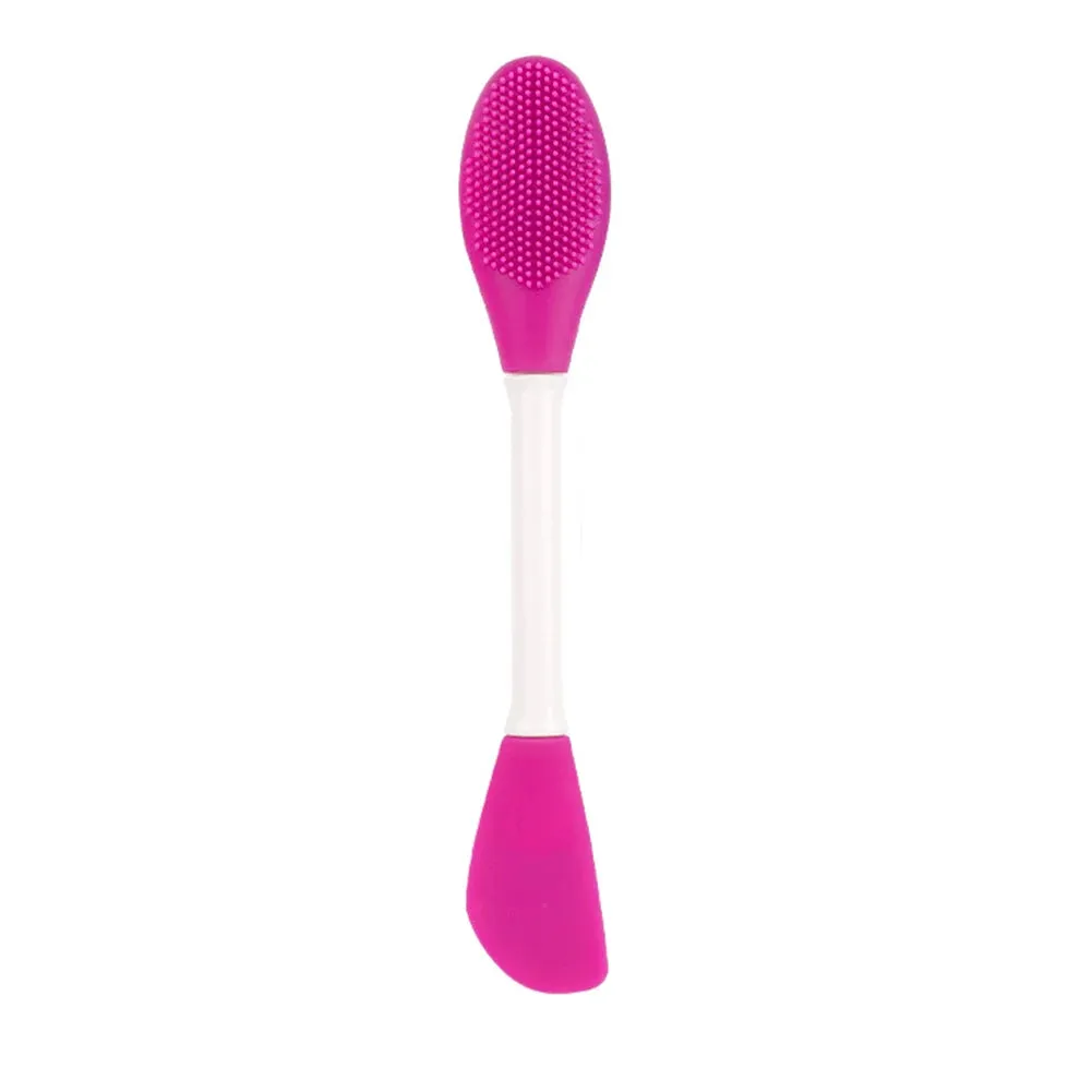 Double-Head Silicone Facial Mask Brush - Home Makeup Tool