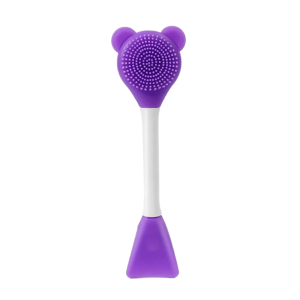Double-Head Silicone Facial Mask Brush - Home Makeup Tool