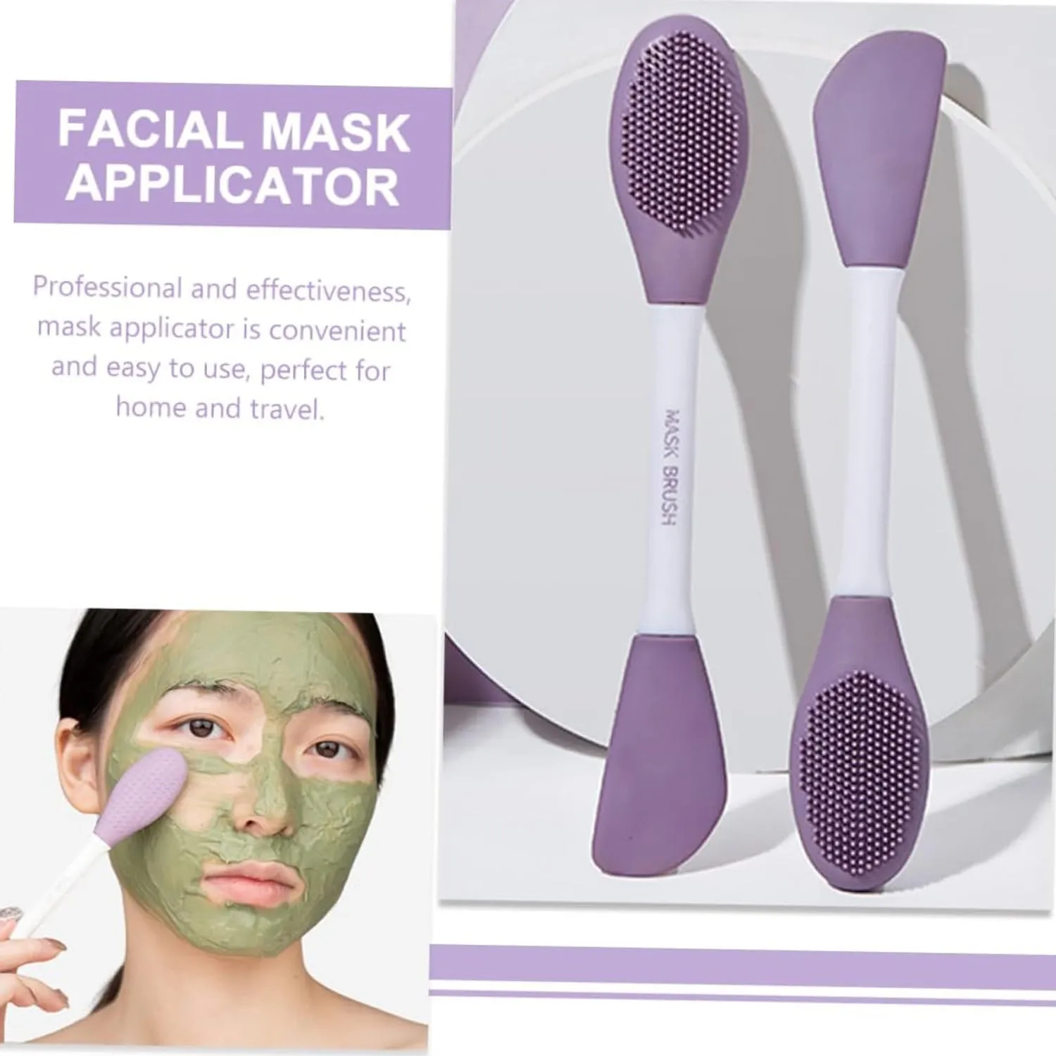 Double-Headed Silicone Mask Brush for Mud Masks