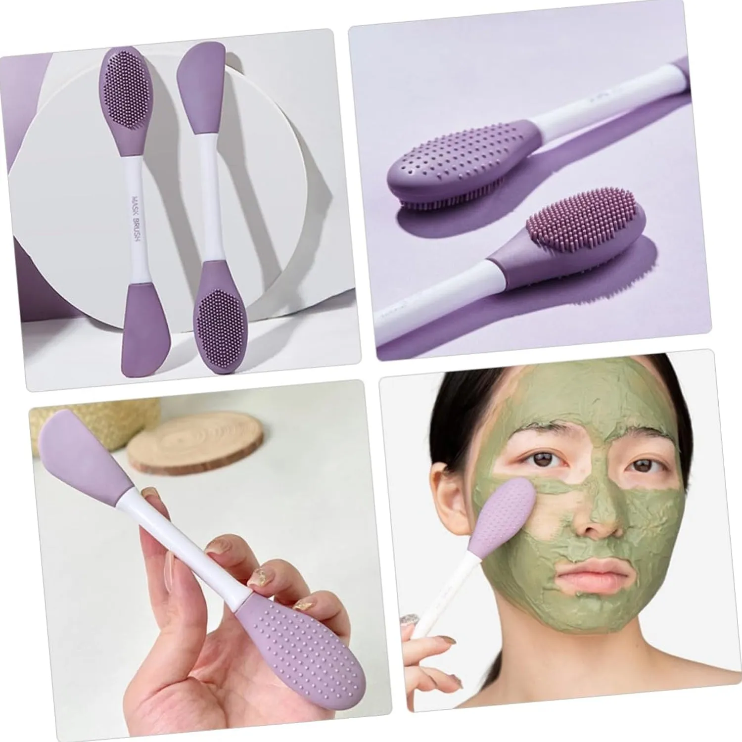 Double-Headed Silicone Mask Brush for Mud Masks