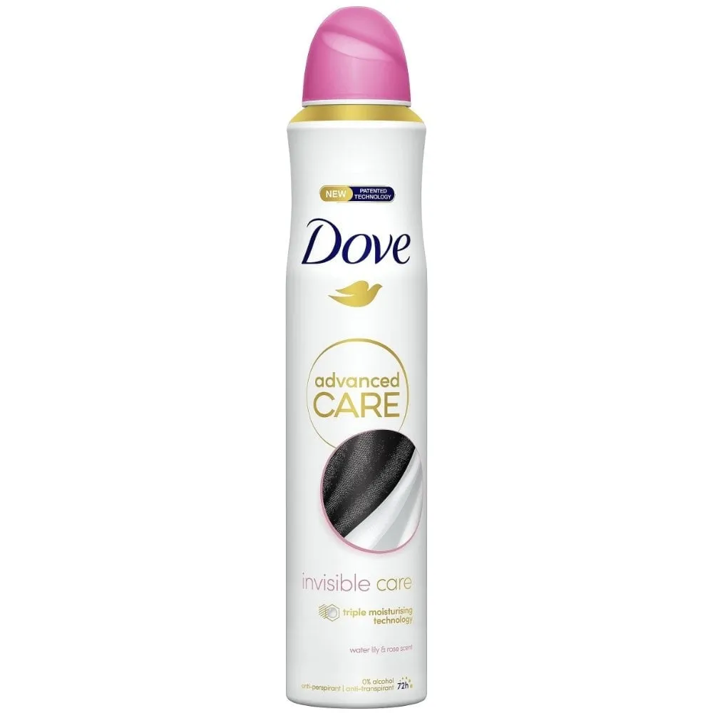 Dove Advanced Care Invisible Care Anti-Perspirant Deodorant Spray Trio 3 x 200ml