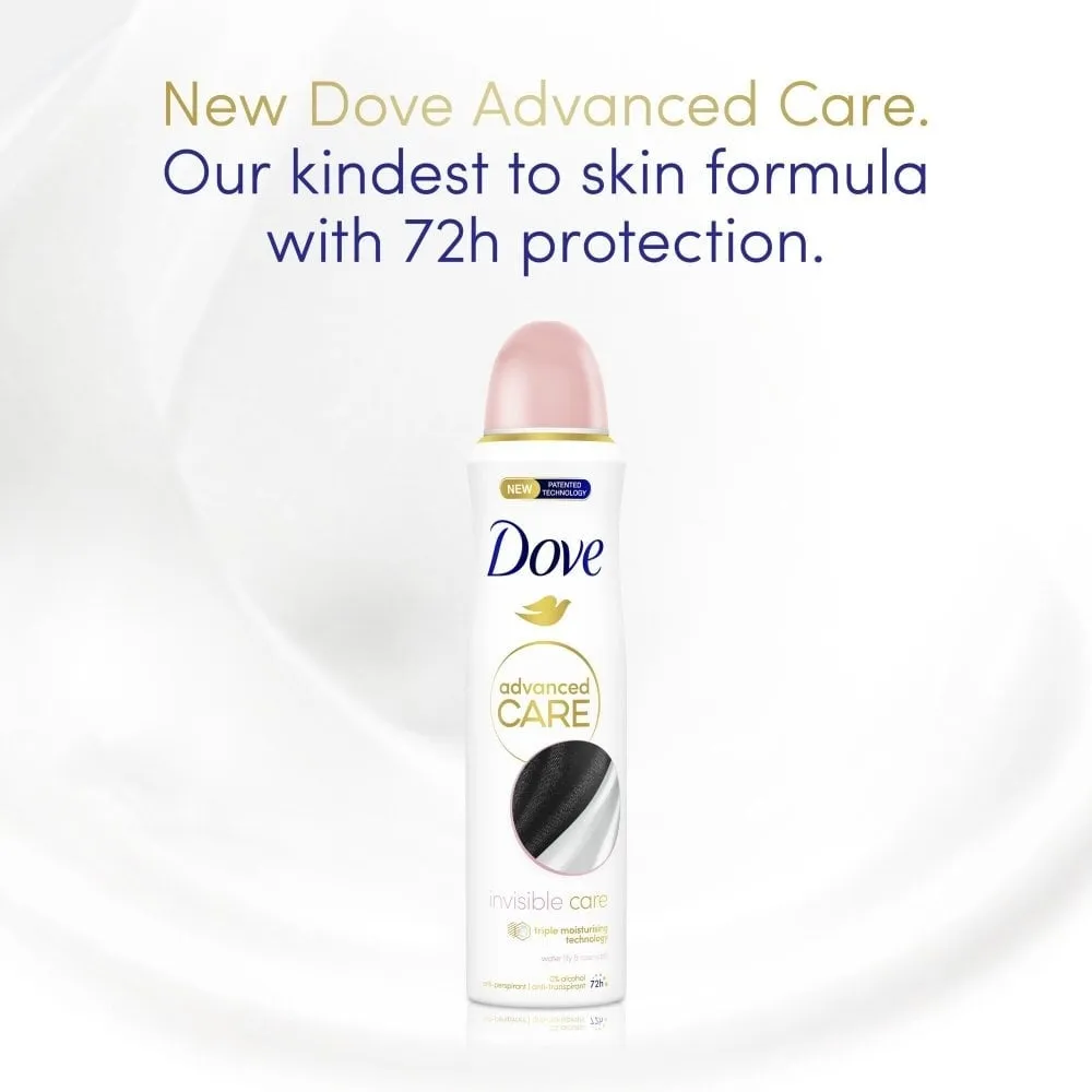 Dove Advanced Care Invisible Care Anti-Perspirant Deodorant Spray Trio 3 x 200ml