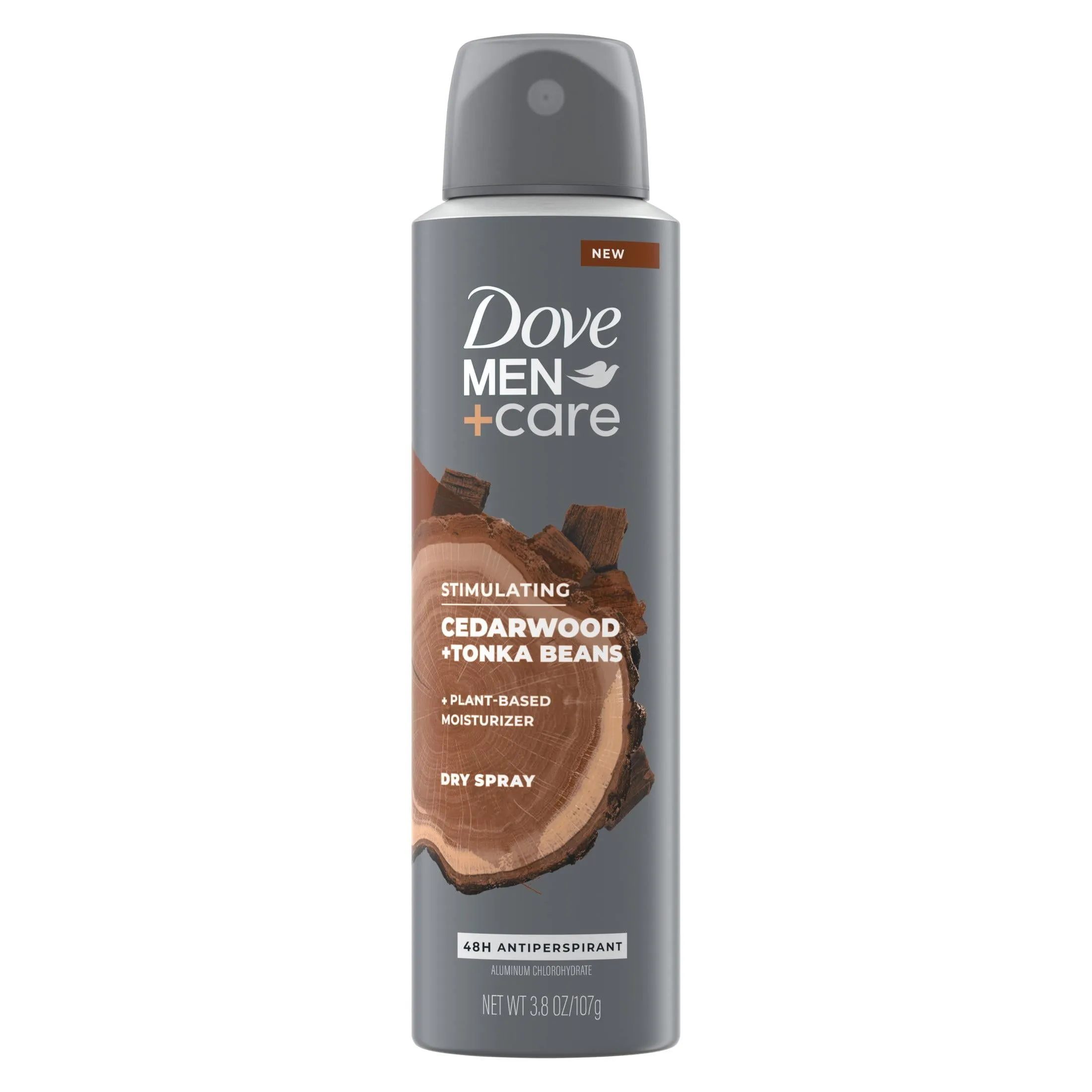 Dove Men Care Antiperspirant Deodorant Dry Spray, Cedarwood and Tonka Beans, 3.8 oz