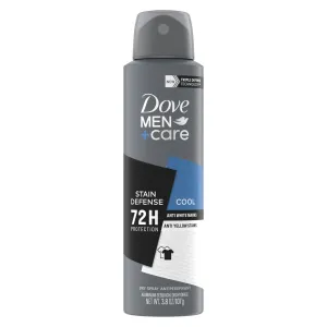 Dove Men Care Stain Defense 72H Dry Spray Antiperspirant Deodorant for Men, 3.8 oz Twin Pack