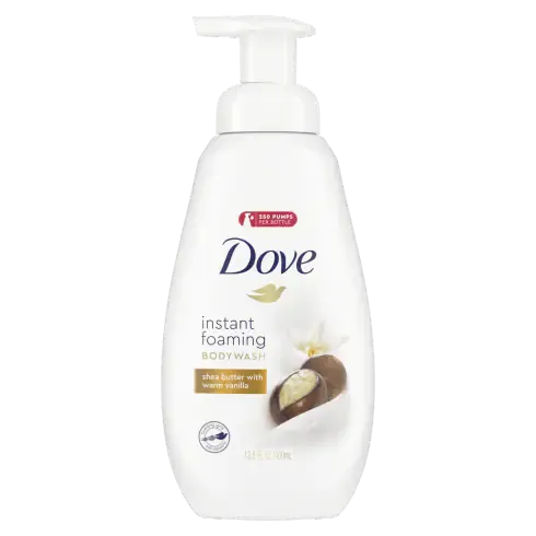 Dove Shea Butter & Warm Vanilla Foaming Body Wash 13.5 oz