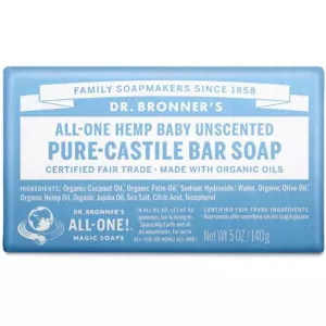 Dr. Bronner's Pure Castile Unscented Bar Soap