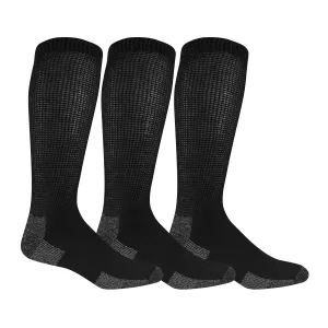 Dr. Scholl's Men's Advanced Relief Blisterguard Socks-2 & 3 Pair Packs-Non-Binding Cushioned Comfort, Black - Over the Calf (3 Pairs), 7-12