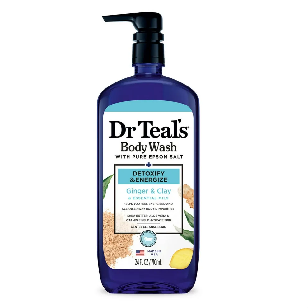 DR TEAL'S GINGER AND CLAY BODY WASH 710ML