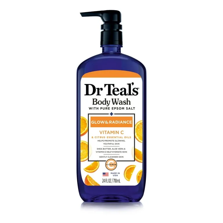 DR TEAL'S VITAMIN C GLOW AND RADIANT BODY WASH 710ML