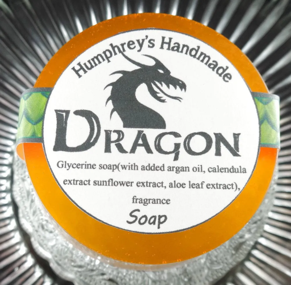 DRAGON Soap | Glycerin Smoke Bonfire Scent | Beard Wash | Shave Soap