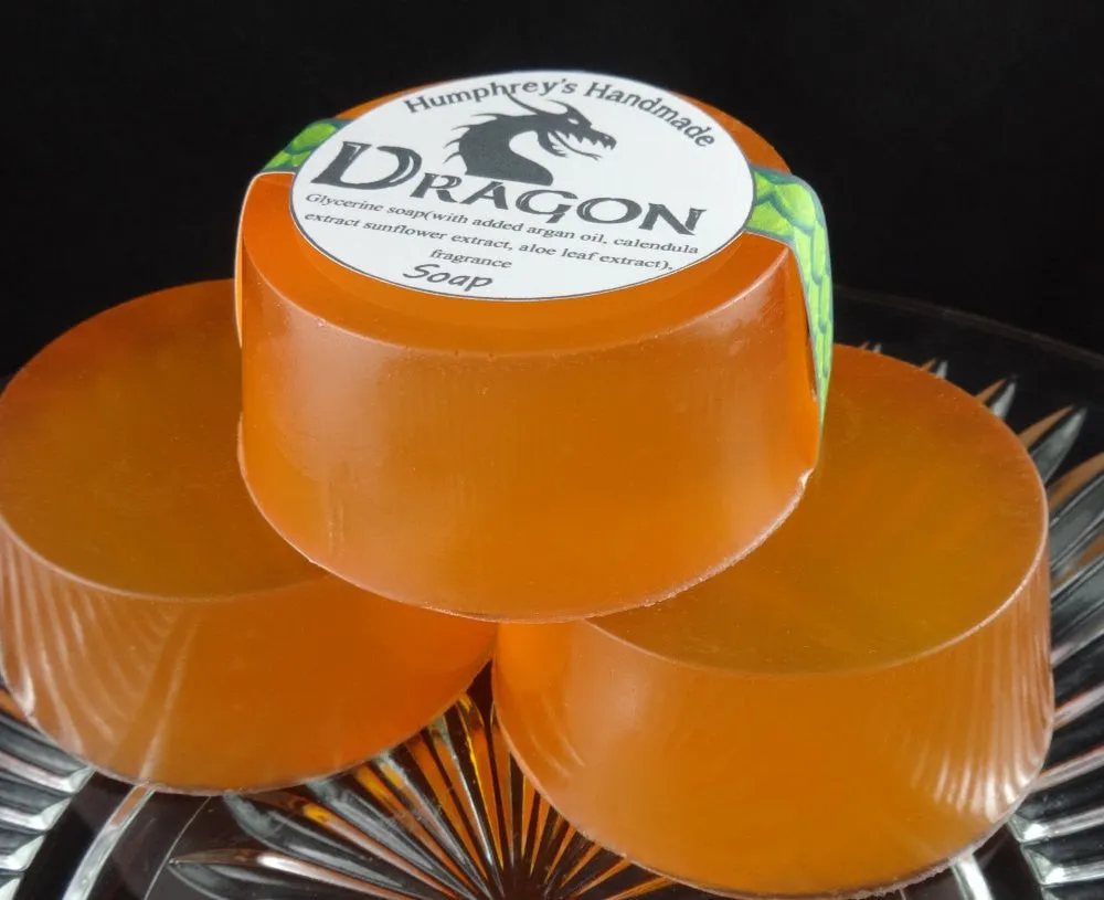 DRAGON Soap | Glycerin Smoke Bonfire Scent | Beard Wash | Shave Soap