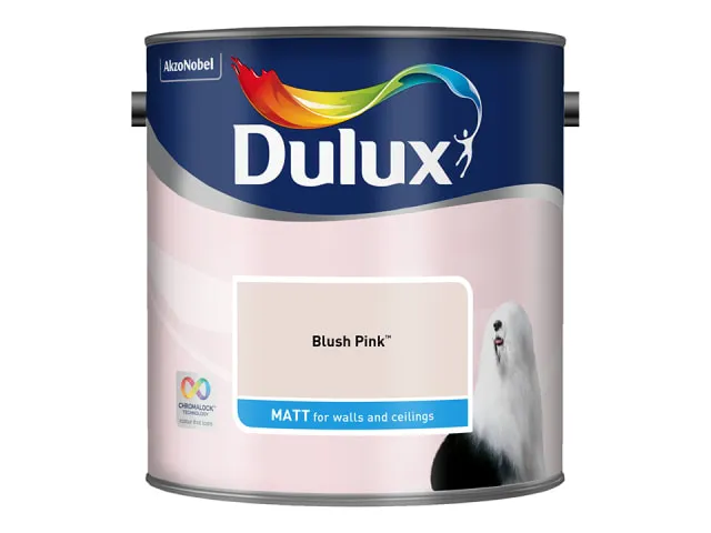 Dulux Rich Matt Blush Pink Emulsion Paint 2.5 Litres