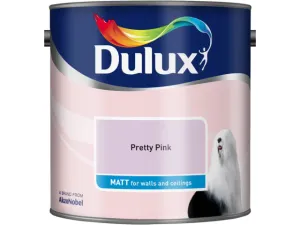 Dulux Rich Matt Pretty Pink Emulsion Paint 2.5 Litres