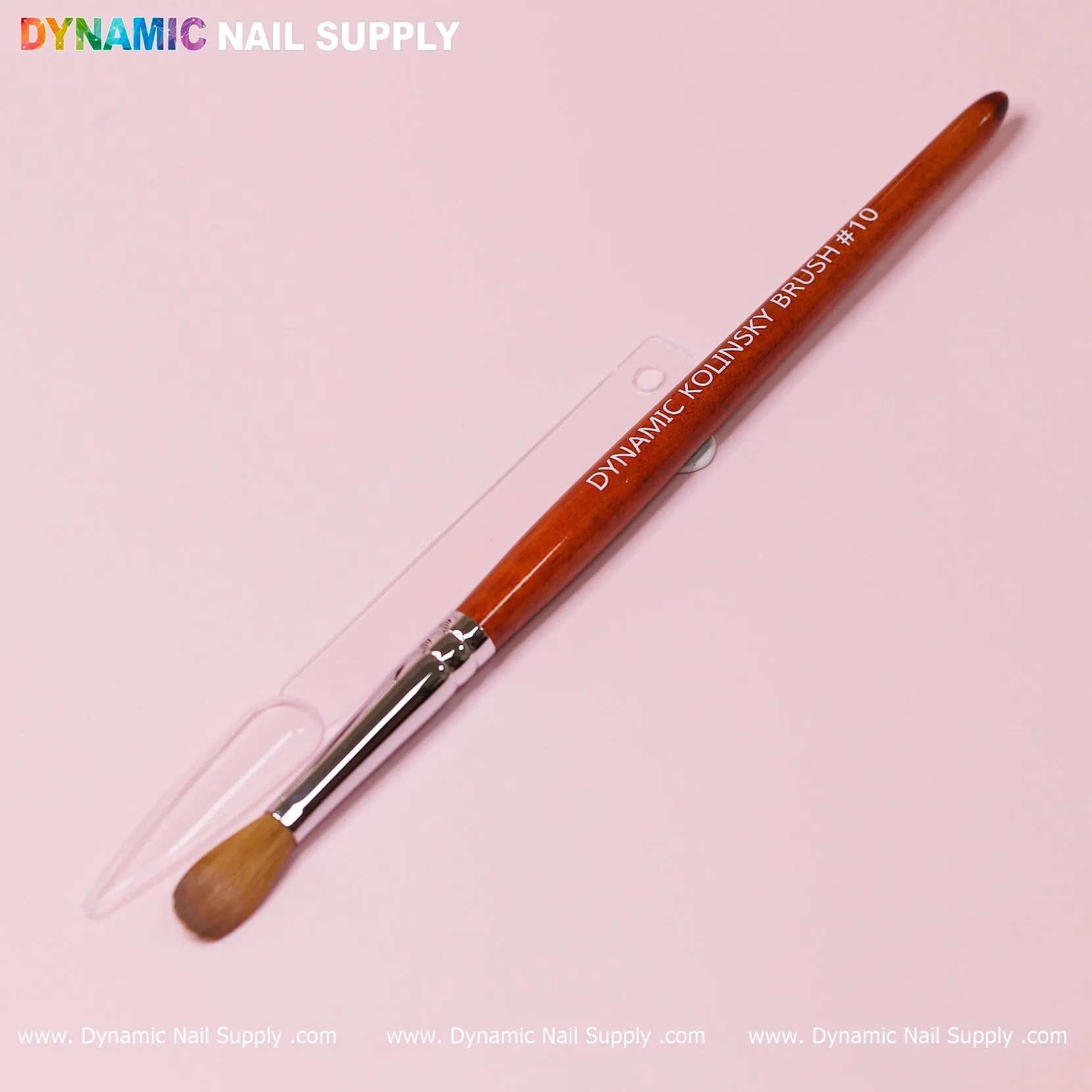 Dynamic 100% Kolinsky Hair Brush - Wooden Handle Brush (Crimped/ Flat/ Round) for Acrylic Nails Application