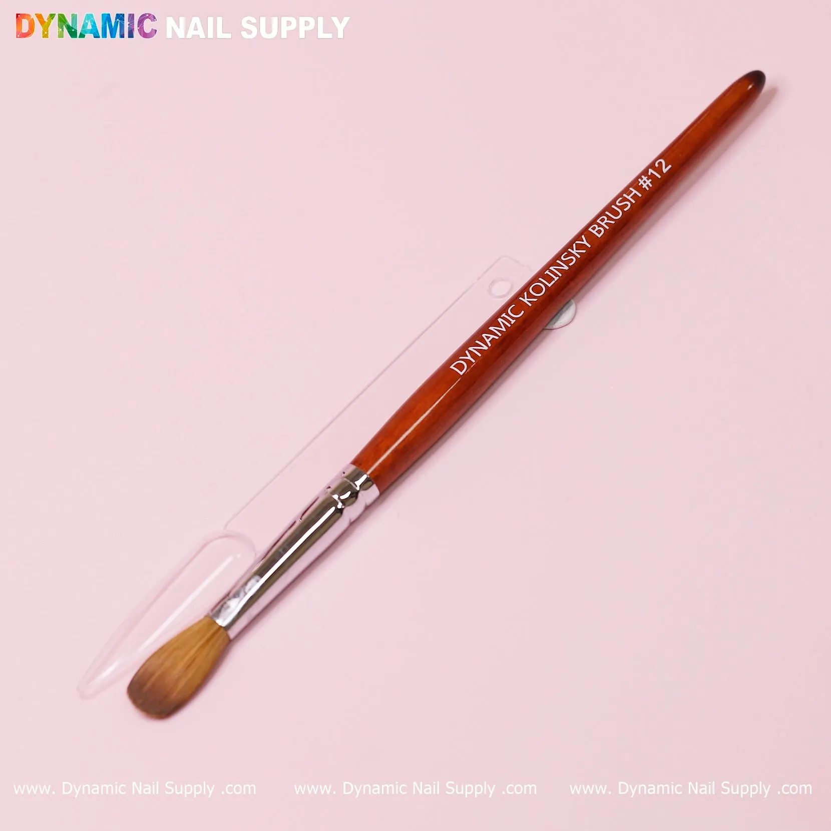Dynamic 100% Kolinsky Hair Brush - Wooden Handle Brush (Crimped/ Flat/ Round) for Acrylic Nails Application