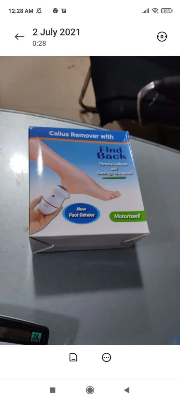 Electric Vacuum Adsorption Foot Grinder - Original Pedicure Tool for Removing Dead Skin, Calluses, and Polishing