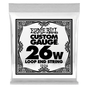 Ernie Ball 1326EB 6-Pack Loop End Stainless Steel Plain Banjo or Mandolin Guitar Strings - 0.026